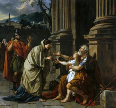 Belisário pedindo esmola, 1781. de Jacques Louis David