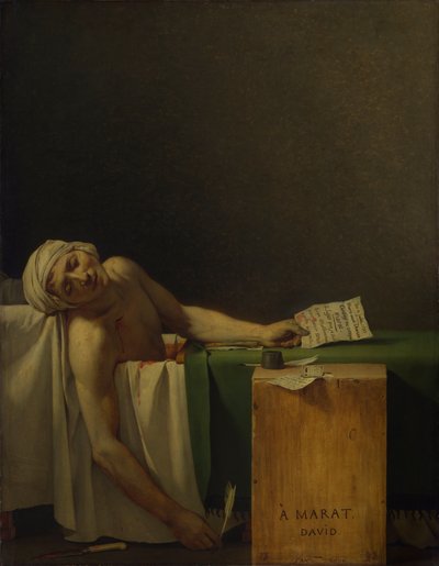 Morte de Marat de Jacques Louis David