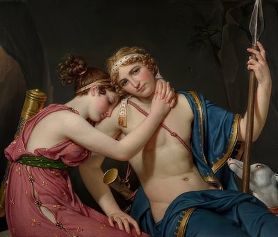 A despedida do Telêmaco de Eucharis. 1818 de Jacques Louis David