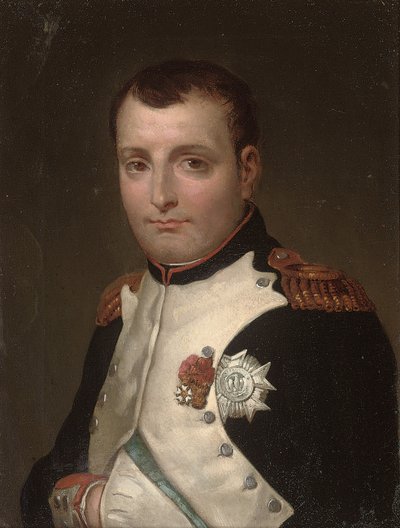 Detalhe de Napoleão em seu escritório no Palácio das Tulherias de Jacques Louis David