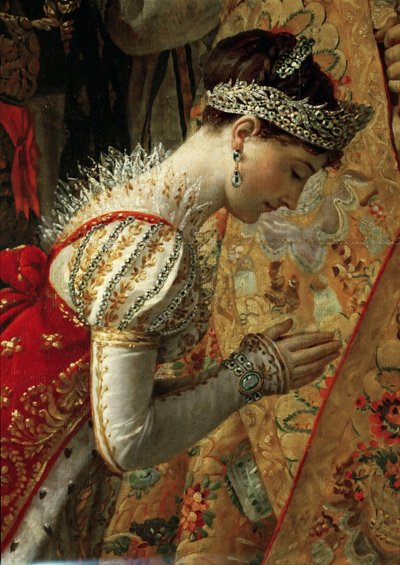 Imperatriz Joséphine A coroação de Napoleão, detalhe de Jacques Louis David