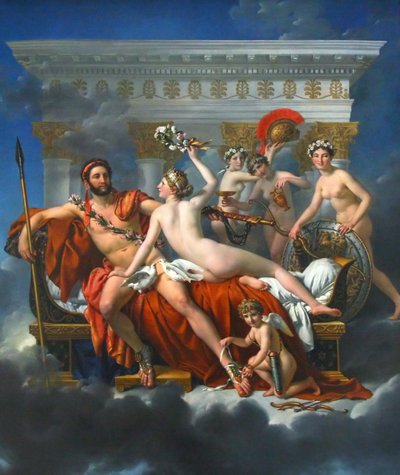Francês: Mars désarmé par Vénus Mars disarmed by Venus de Jacques Louis David