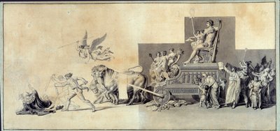 Le triumphe du peuple francais Drawing a la mine de lead by Jacques Louis David (1748-1825) 1793 Paris, Musee Carnavalet de Jacques Louis David