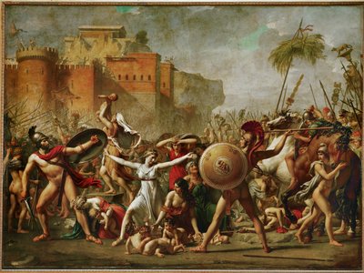 Les Sabines - As mulheres sabinas que interrompem a batalha ... de Jacques Louis David