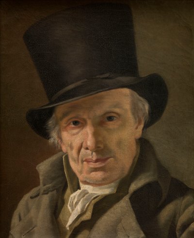 Homem de chapéu (óleo sobre tela) de Jacques Louis David