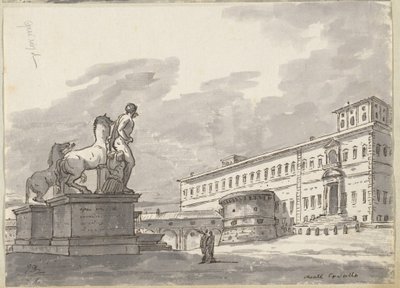 Monte Cavallo, com os domadores de cavalos de Jacques Louis David