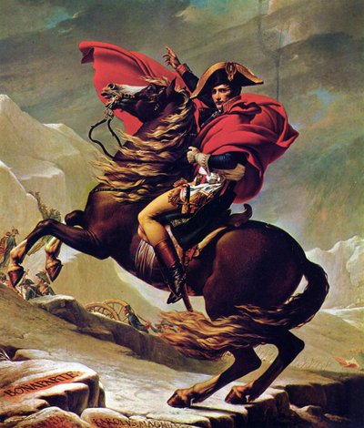 Napoleão Cruzando os lps de Jacques Louis David