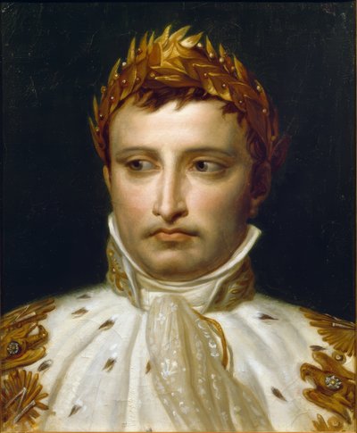 Napoleão I em trajes de coroação de Jacques Louis David
