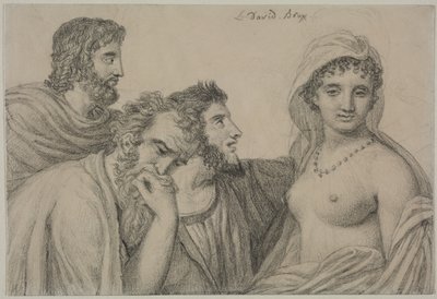 Phryné perante os juízes, c. 1816-1820. de Jacques Louis David