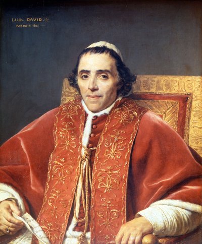 Pius VII (1742 - 1823), pintura de Jacques Louis David (1748-1825). Museu do Louvre. Paris de Jacques Louis David