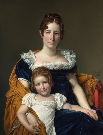 Retrato da Condessa Vilain XIIII com a filha. 1816 de Jacques Louis David