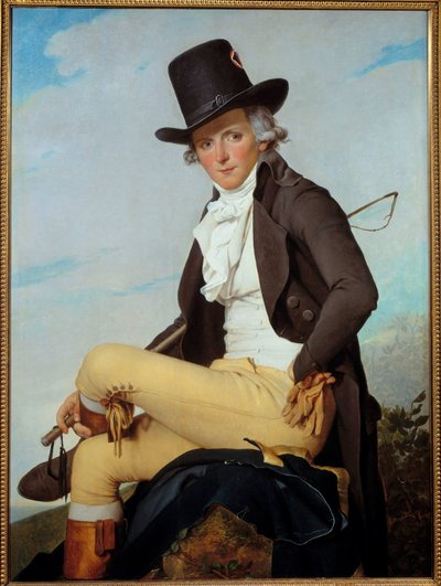 Retrato de Pierre Seriziat (1757-1847), belo irmão do artista Pintura de Jacques Louis David (1748-1825) 1795, óleo sobre madeira, Dim. 1,29x0,95 m - Retrato de Pierre Seriziat (1757-1847), o cunhado do artista. Pintura de Jacques Louis David ( de Jacques Louis David