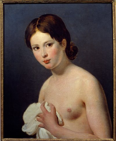 Retrato de uma jovem rapariga. Pintura de Jacques Louis David (1748-1825) de Jacques Louis David