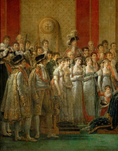 A coroação de Napoleão em Notre-Dame ... de Jacques Louis David