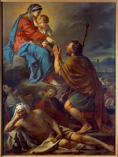 São Roch orando à Virgem pela cessação da peste. Pintura de Jacques Louis David (1748-1825) de Jacques Louis David