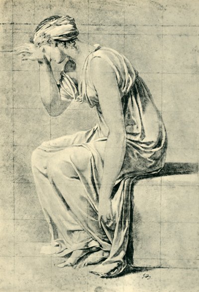 Mulher sentada, final do século XVIII a XIX, 1943. de Jacques Louis David