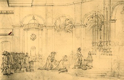Esboço para A coroação de Napoleão, c1807, 1921. de Jacques Louis David