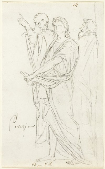Esboço de Três Figuras Clássicas de Jacques Louis David