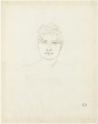 Esboço de uma cabeça de mulher de Jacques Louis David