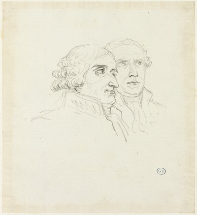 Estudos para a distribuição de águias: O Archi-Chancelier, Cambacérés e o Archi-Trescrier, Lebrun de Jacques Louis David