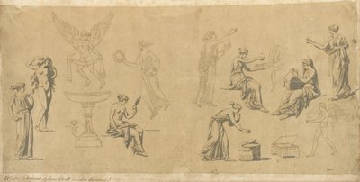 Estudos da Mulher Clássica, com Eros de Jacques Louis David