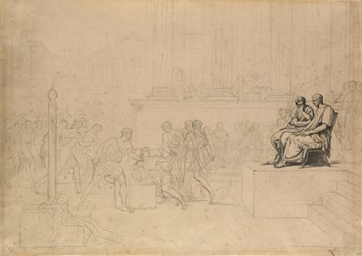Estudo para a Execução dos Filhos de Brutus de Jacques Louis David