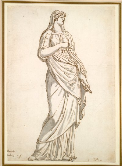 Estudo da estátua Sabine da Villa Medici de Jacques Louis David