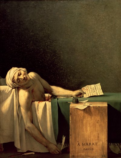 A morte de Marat de Jacques Louis David