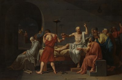 A morte de Sócrates, 1787. de Jacques Louis David