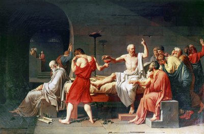 A morte de Sócrates, século IV aC, 1787 de Jacques Louis David