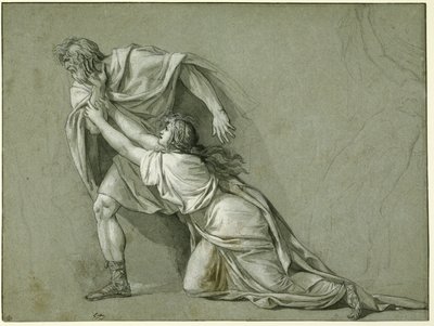 A partida de Marcus Attilius Regulus para Cartago, 1785-86 de Jacques Louis David