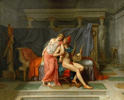 Os amores de Helen e Paris de Jacques Louis David