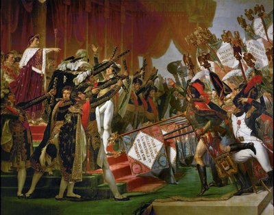 O Juramento do Exército após a distribuição das Águias no Campo de Marte (óleo sobre tela) de Jacques Louis David