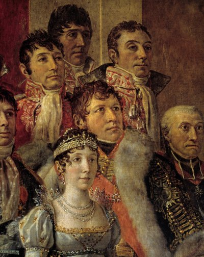 O Rito de Napoleão. Detalhe de Marie-Julie Clary (esposa de Joseph Bonaparte). de Jacques Louis David