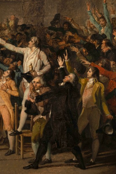 Juramento no campo de ténis, 20 de junho de 1789, pormenor de Jacques Louis David