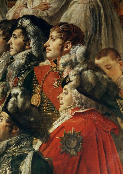 A coroação de Napoleão I pelo Papa Pio VII na Catedral de Notre-Dame de Paris ... de Jacques Louis David