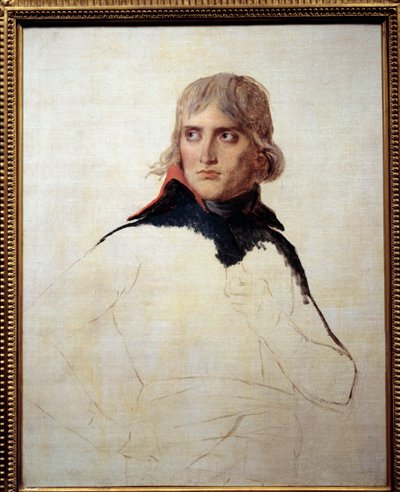 Retrato inacabado de Napoleão Bonaparte (1769-1821) em Pintura Geral de Louis David (1748-1825) Por volta de 1798. Dim. 0,81x0,65 m. de Jacques Louis David