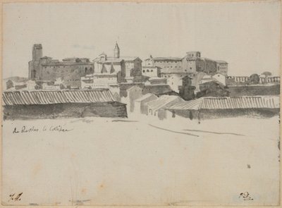 Vista do Coliseu, Roma de Jacques Louis David