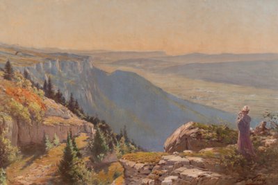 O planalto de Vercors (visto de Les Ramées) (Óleo sobre tela) de Jacques Louis Gay