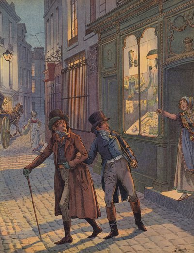 Uma cena de rua em Paris de Jacques Marie Gaston Onfray de Breville (Job)
