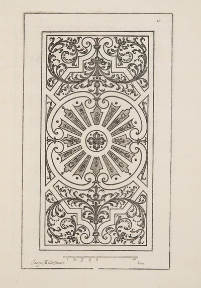 Design para Parterre, do Theatre des Plans et Jardinages, pub.1652 (gravura) de Jacques Mollet