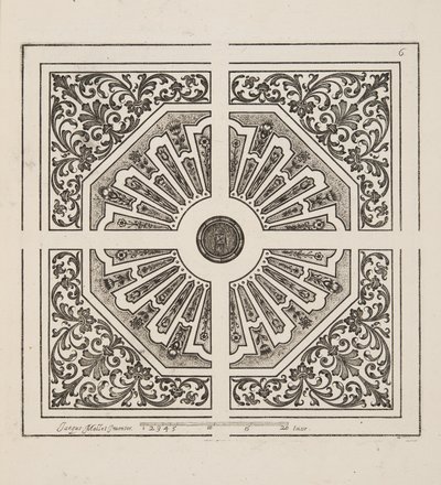 Design para Parterre, do Theatre des Plans et Jardinages, pub.1652 (gravura) de Jacques Mollet