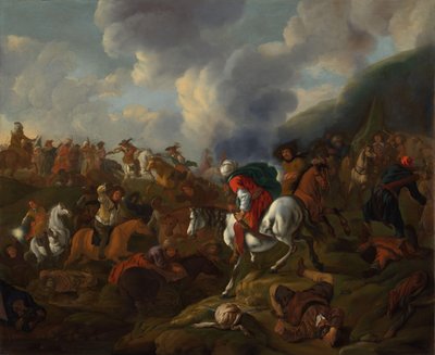 Um Encontro de Cavalaria entre as Tropas Turcas e as Tropas do Imperador Austríaco de Jacques Muller