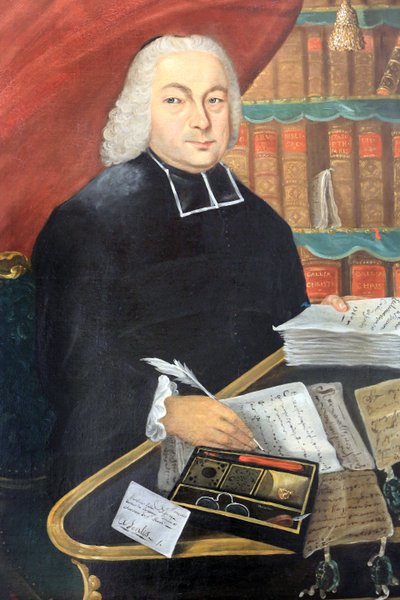 Retrato da Canon Afforty, 1760 de Jacques Nicolas Julliard