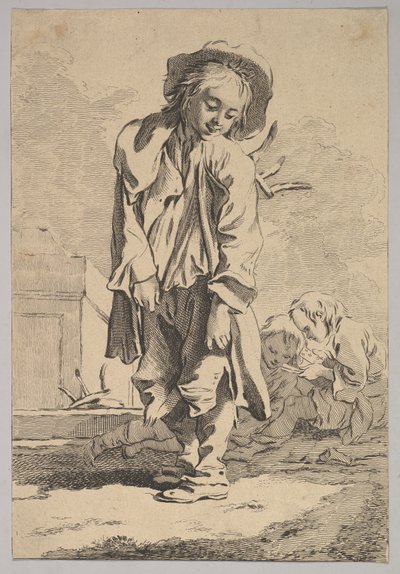 Varrendo de cima para baixo. de Jacques Philippe Le Bas