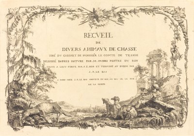 Folha de rosto de Jacques Philippe Le Bas and Jean Eric Rehn after Jean Baptiste Oudry