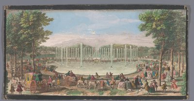 Vista do Bassin de Neptune no Jardim de Versalhes
Vue du Bassin de Neptune dans le Jardin de Versailles (título sobre o objecto) de Jacques Rigaud (possibly)