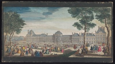 Vista do Palais des Tuileries em Paris vista do Jardin des Tuileries
Les promenades du Palais Thuilleries (título sobre o objecto) de Jacques Rigaud