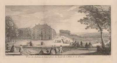 Vista para o Chateau de Seaux do passeio marítimo de Diana. de Jacques Rigaud