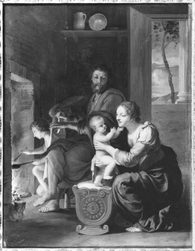 Sagrada Família, depois de 1650 (óleo sobre cobre) de Jacques Stella